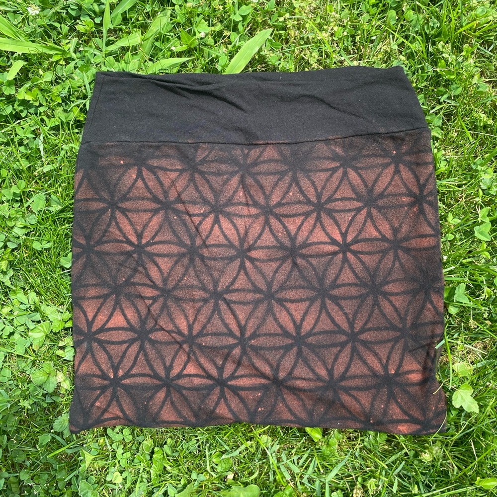 Flower of Life stretchy mini skirt